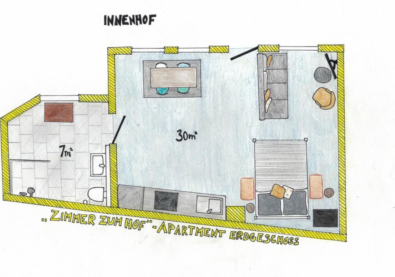 Das Gelbe Haus - Drei Besondere Ferienwohnungen Flensburg Exterior foto