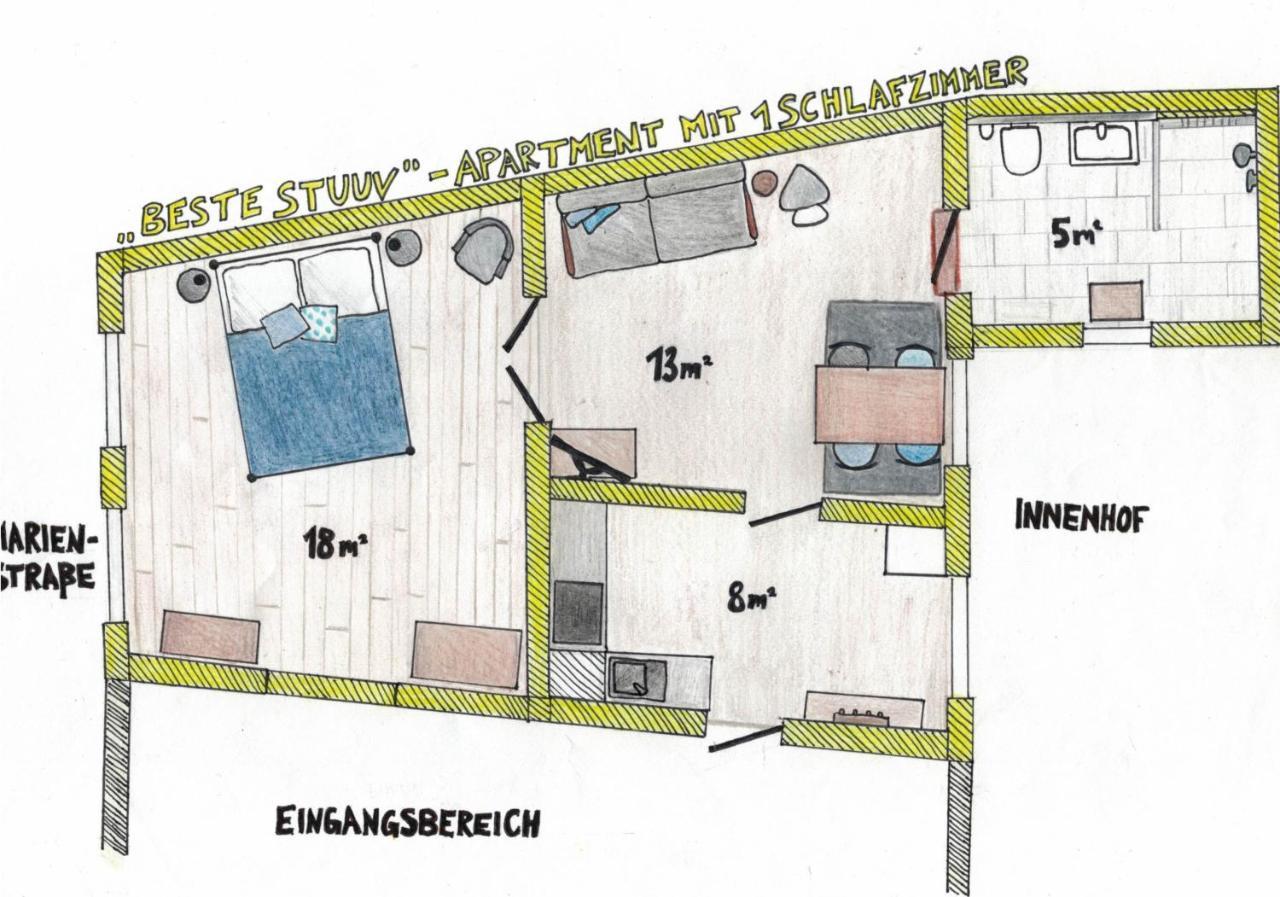 Das Gelbe Haus - Drei Besondere Ferienwohnungen Flensburg Exterior foto